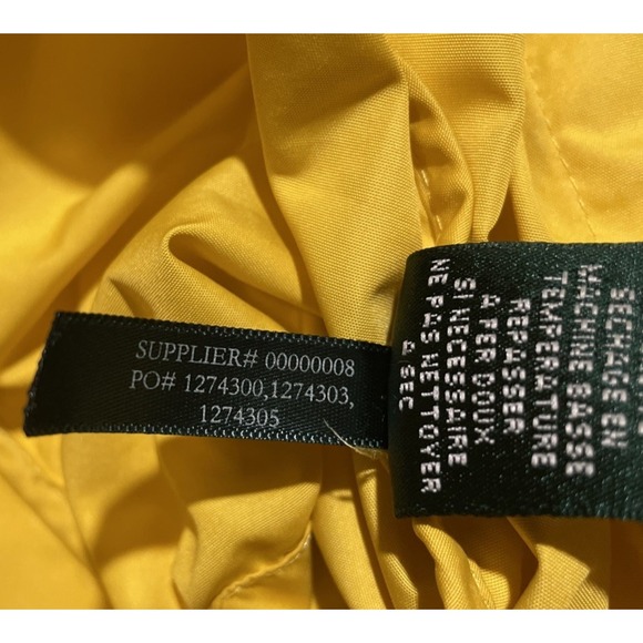 Lauren Ralph Lauren Women's Yellow Utility Jacket ๐ Snap Front - Large *Flaw* - Picture 9 of 16